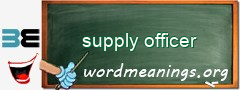 WordMeaning blackboard for supply officer